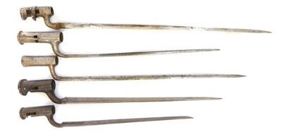 Lot Five socket bayonets. IF POSTAGE IS REQUIRED,...
