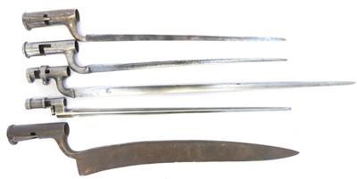 Lot Five socket bayonets. IF POSTAGE IS REQUIRED,...