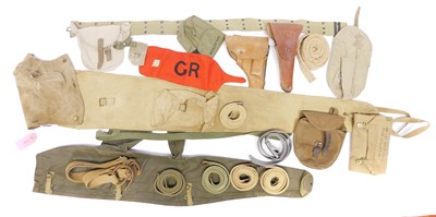 Lot Collection of webbing, holsters and related...