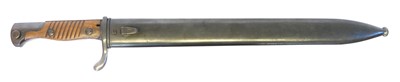 Lot German S98 bayonet and scabbard, previously a...
