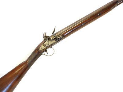 Lot Flintlock 14 bore single barrel shotgun, 36...