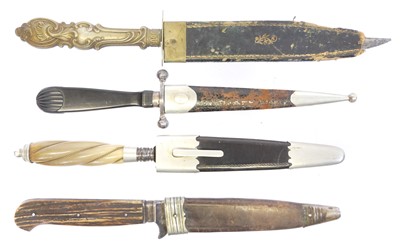 Lot Robert Linguard Sheffield bowie knife and...