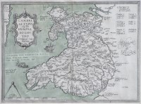 Lot 82 - Wales by Abraham Ortelius after Humphrey Lhuyd.