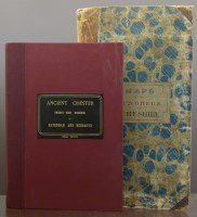 Lot 91 - Batenham & Musgrove, Ancient Chester - a series of illustrations, 1880, maroon cloth, maroon morocco spine, twenty nine etchings, folio and maps of Ch