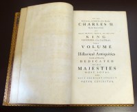 Lot 105 - Leycester, P., Historical Antiquities in two books, the second concerning Cheshire, 1673, full leather, six raised bands, title printed in red and bla