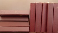 Lot 119 - Mainly Queen Elizabeth II stamp collection in nine Devon albums with many mint decimal issue, also includes panes and paper and gum varieties.