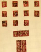 Lot 120 - GB early collection in Devon album with issues to 1913, include eleven 1d blacks and a selection of delivery company issues and telegraph stamps.