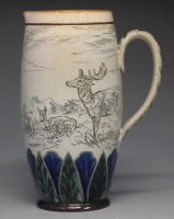 Lot 129 - Cut glass water jug.