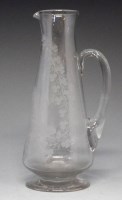 Lot 137 - Etched Victorian jug.