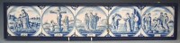 Lot 139 - Five framed delft tiles