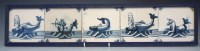 Lot 140 - Five framed delft tiles