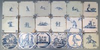 Lot 141 - Eighteen delft tiles