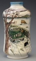 Lot 252 - Moorcroft Winters Feed vase boxed.