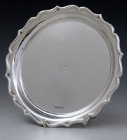 Lot 307 - Silver Card Tray 21.5cm diam
