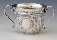 Lot 312 - London silver porringer