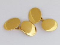 Lot 361 - Pair of 18ct gold cufflinks.