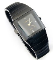 Lot 381 - Rado gentleman's watch inset with diamonds.