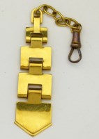 Lot 382 - Gold watch fob inscribed '18ct', 11.4g.