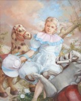 Lot 402 - Bohuslav Barlow, Celeste's Dream, oil on canvas.