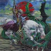 Lot 407 - Francis Wainwright, Saint George and the Dragon, acrylic.