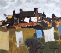 Lot 429 - Donald McIntyre, Washing, Mynydd Llandygai, acrylic.