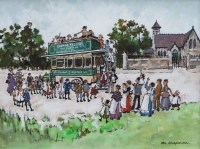 Lot 456 - Margaret Chapman, The Outing, oil.