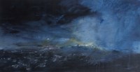 Lot 485 - David Baumforth, Heavy Seas from the Marine Drive, Scarborough, oil.