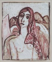 Lot 514 - Edward Wolfe, Painter's Muse, watercolour.