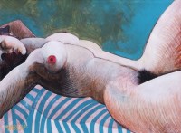 Lot 517 - Geoffrey Key, Diane, mixed media.