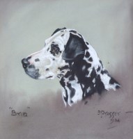 Lot 523 - A. Prosser, Portrait of a Dalmation, pastel.
