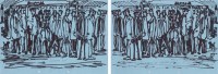 Lot 524 - John Thompson, Coming Out and on the reverse Old Men of Tameside, pen.