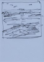 Lot 528 - Kyffin Williams, Coastal view, ink.