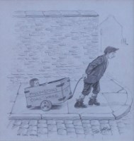 Lot 538 - Tom Dodson, The Coal Wagon, pencil.