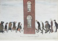 Lot 546 - After L.S. Lowry, The Meeting Point, signed print.