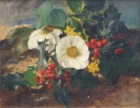 Lot 572 - Jane Inglis, Floral still life, oil.