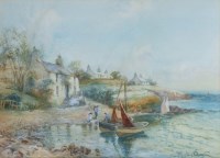 Lot 578 - J. Hughes Clayton, Penrhyn, Cemaes Bay, Anglesey, watercolour.
