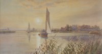Lot 580 - Stephen Batchelder, Oulton Broads, Suffolk, watercolour.