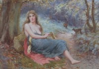 Lot 588 - Fred Knowles, Woodland Voices, watercolour.