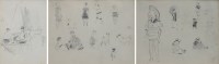 Lot 591 - Arthur Rackham, Three pencil drawings (3).