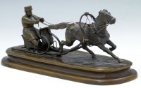 Lot 596 - Russian bronze sleigh group.