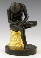 Lot 602 - Bronze figure of the spinario.