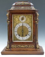Lot 608 - German Lenzkirch bracket clock with wall bracket