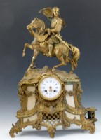 Lot 610 - French mantel clock.