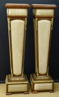 Lot 630 - Pair of marble and gilt jardinier stands.