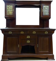 Lot 653 - Art Nouveau mirror back sideboard.