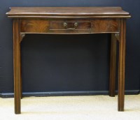 Lot 676 - 18th century mahagany fold-over tea table with