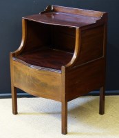Lot 681 - George III mahogany commode.