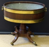 Lot 684 - George III mahogany wine cooler.