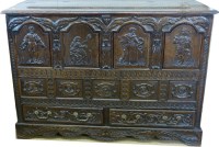 Lot 687 - Oak coffer/cabinet.