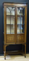 Lot 691 - Edwardian mahogany display cabinet.